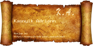 Kasnyik Adrienn névjegykártya